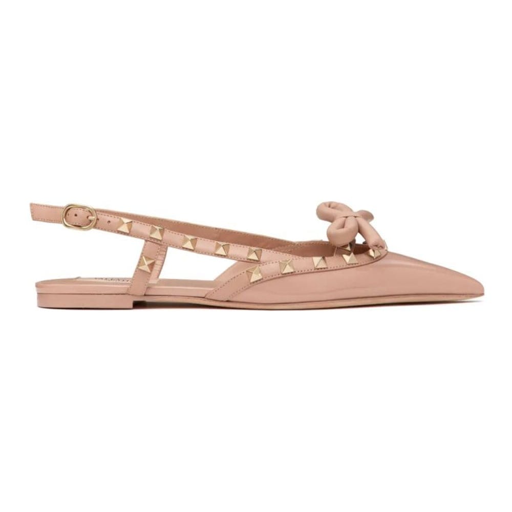 Valentino garavani - Ballerines 'Rockstud Bow Slingback' pour Femmes