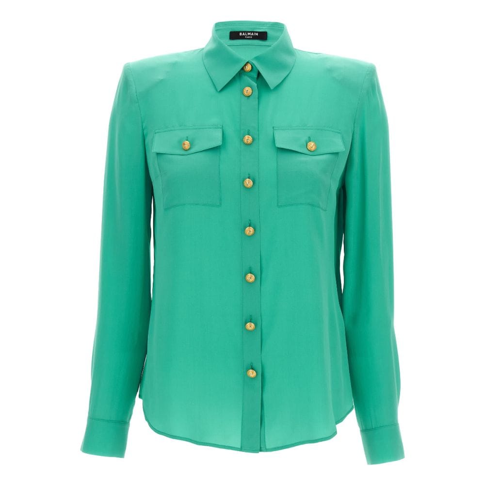 Balmain - Chemise 'Embossed-Buttons' pour Femmes