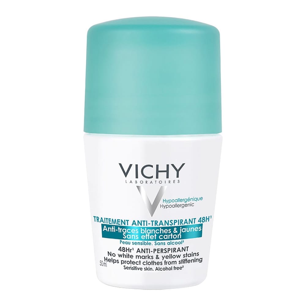 Vichy - Déodorant Roll On '48H Anti-Perspirant Anti Yellow And White Stains' - 50 ml