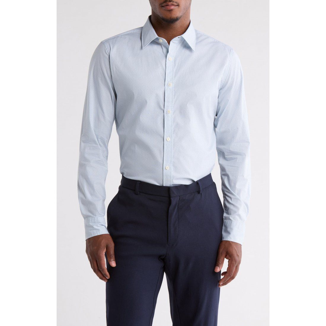 Michael kors - "Chemise 'Slim Fit Tiled Geometric Print Stretch Cotton Button-Up' pour Hommes"