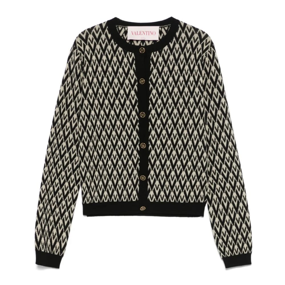 Valentino - Cardigan 'Toute La V-Jacquard' pour Femmes