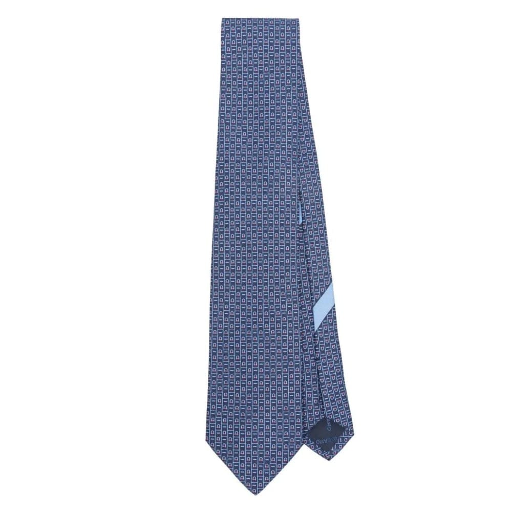 Ferragamo - Cravate 'Gancini Print' pour Hommes