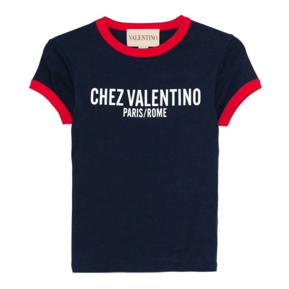 Valentino garavani - T-shirt 'Chez Paris Rome-Print' pour Femmes