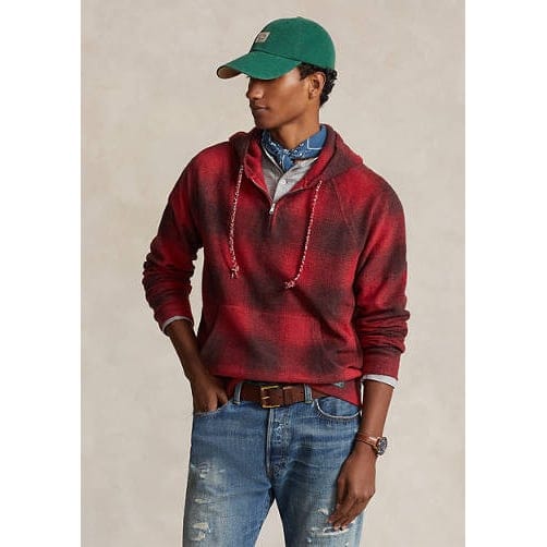 Polo ralph lauren - 'Plaid Brushed Fleece Hoodie' pour Hommes