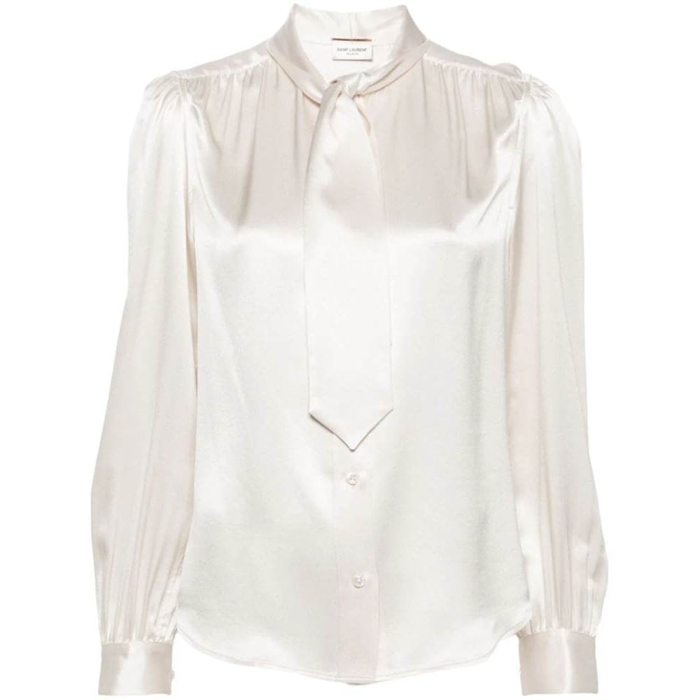 Saint laurent - Chemise 'Pussy-Bow Collar' pour Femmes