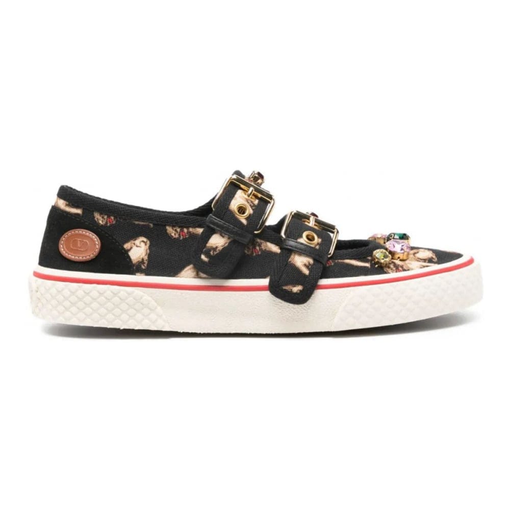 Valentino garavani - Sneakers 'Double-Buckle Slip-On Ballerina' pour Femmes