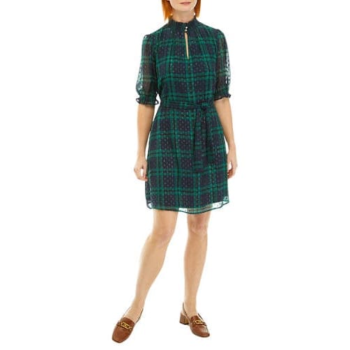 Tommy hilfiger - Robe mini 'Puff Sleeve Plaid Printed' pour Femmes