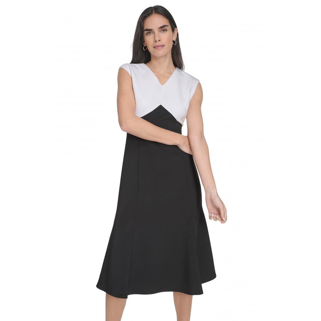 Calvin klein - Robe Midi 'Colorblock Sleeveless A-Line' pour Femmes