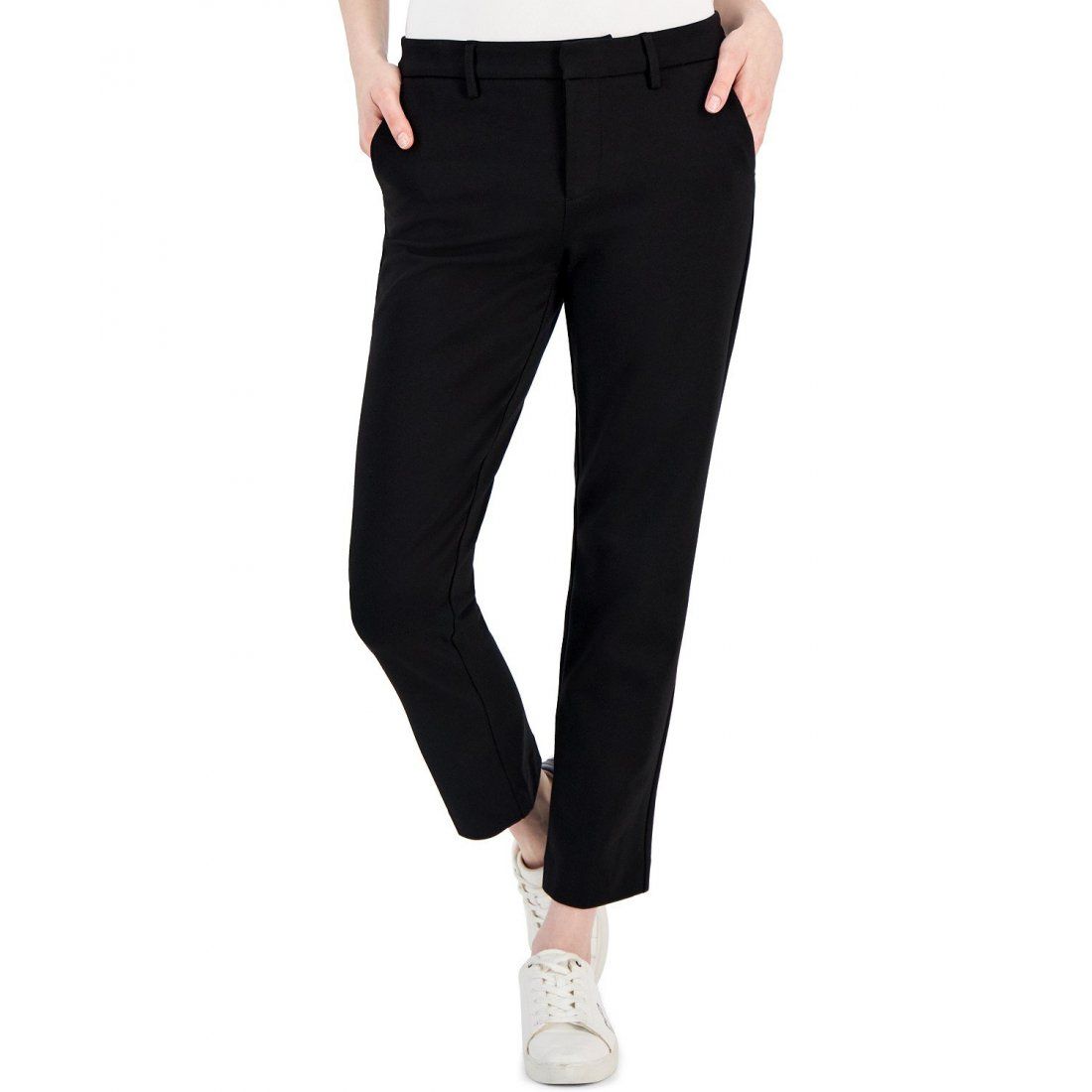 Tommy hilfiger - 'TH Flex Straight-Leg Ankle Ponte Pants' pour Femmes