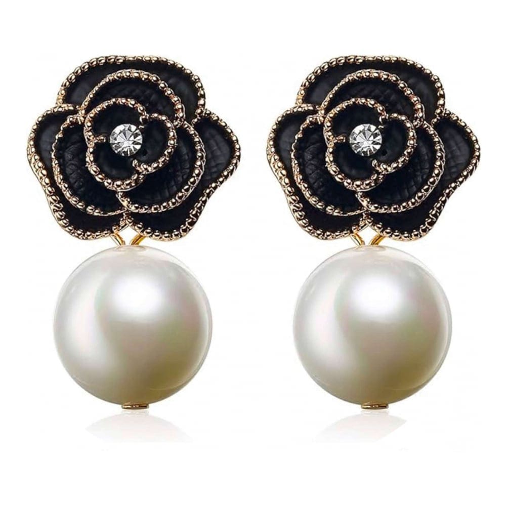 Liv Oliver - Boucles d'oreilles 'Rose & Pearl Drop' pour Femmes