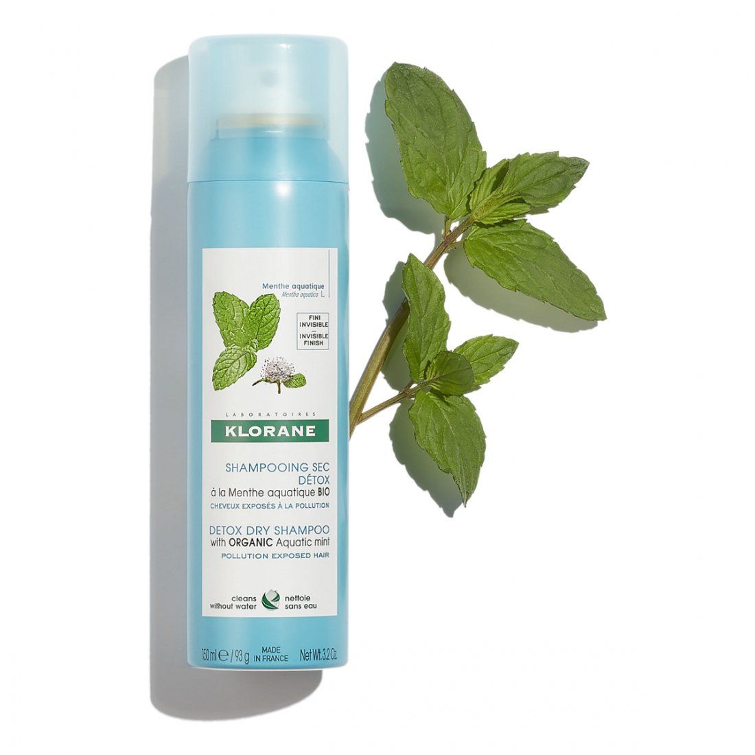 Klorane - Shampoing Sec Détox Menthe Aquatique Bio - 150 ml