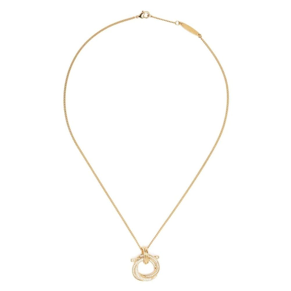 Ferragamo - Collier 'Crystal-Embellished Pendant' pour Femmes