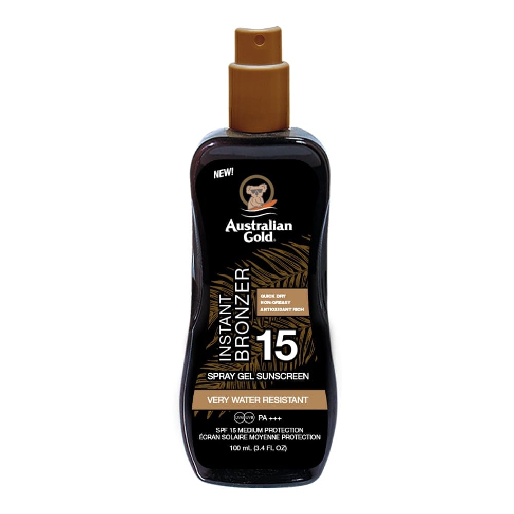 Australian gold - Gel de protection solaire en spray 'Instant Bronzer SPF15' - 100 ml