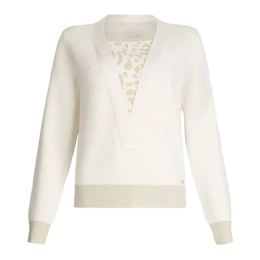 Liu jo - Pull 'Animal-Print V-Neck' pour Femmes