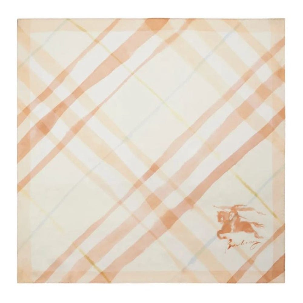 Burberry - Foulard en soie 'Watercolour Check' pour Femmes