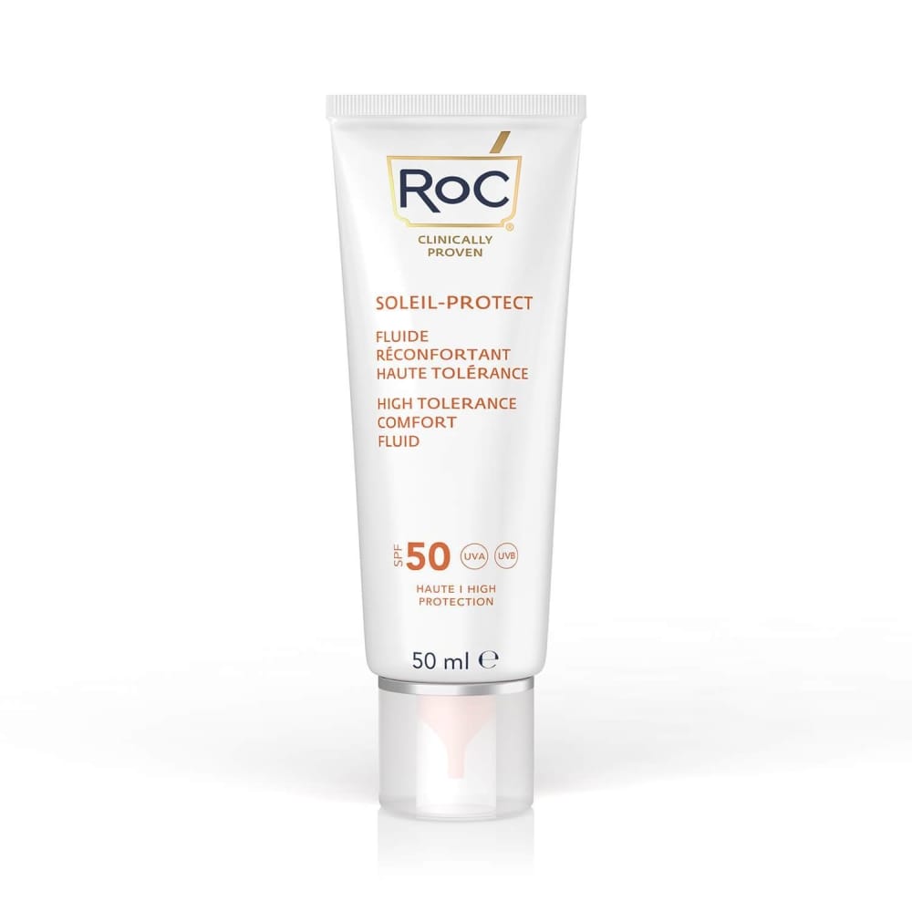 Roc - Crème solaire pour le visage 'Haute Tolérance Réconfortant SPF50' - 50 ml