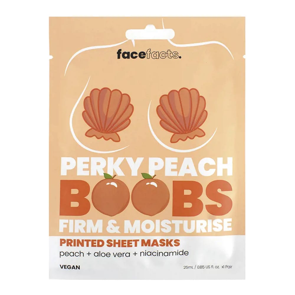 Face Facts - Masque en feuille 'Perky Peach Boobs Firm & Moisturise' - 25 ml