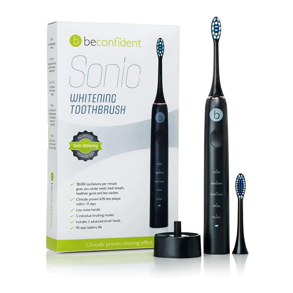 Beconfident - Brosse à dents électrique 'Sonic Whitening' - Black|Rose Gold