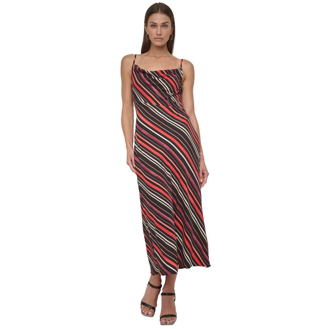Dkny - Robe de soirée 'Printed Cowl-Neck Sleeveless' pour Femmes