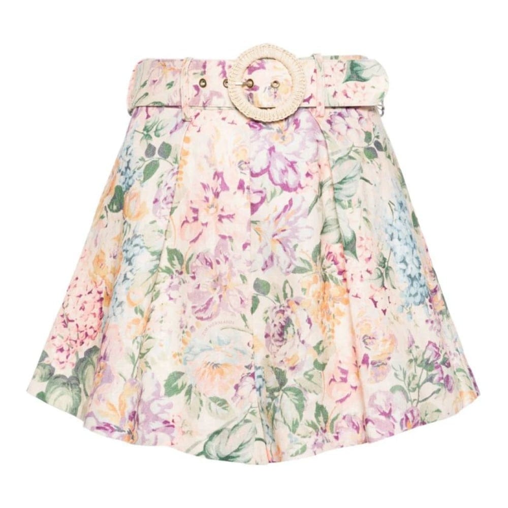Zimmermann - Short 'Halliday Tuck Belted' pour Femmes