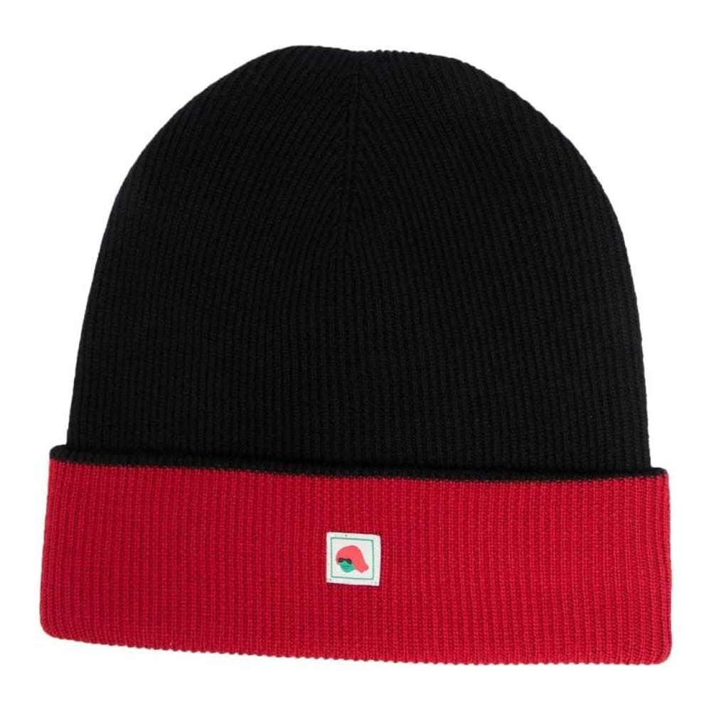 Kenzo - Bonnet 'Logo-Patch Ribbed-Knit'