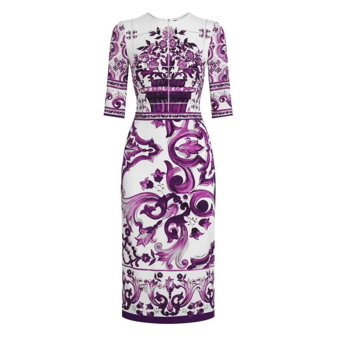 Dolce&gabbana - Robe Midi 'Maiolica-Print' pour Femmes