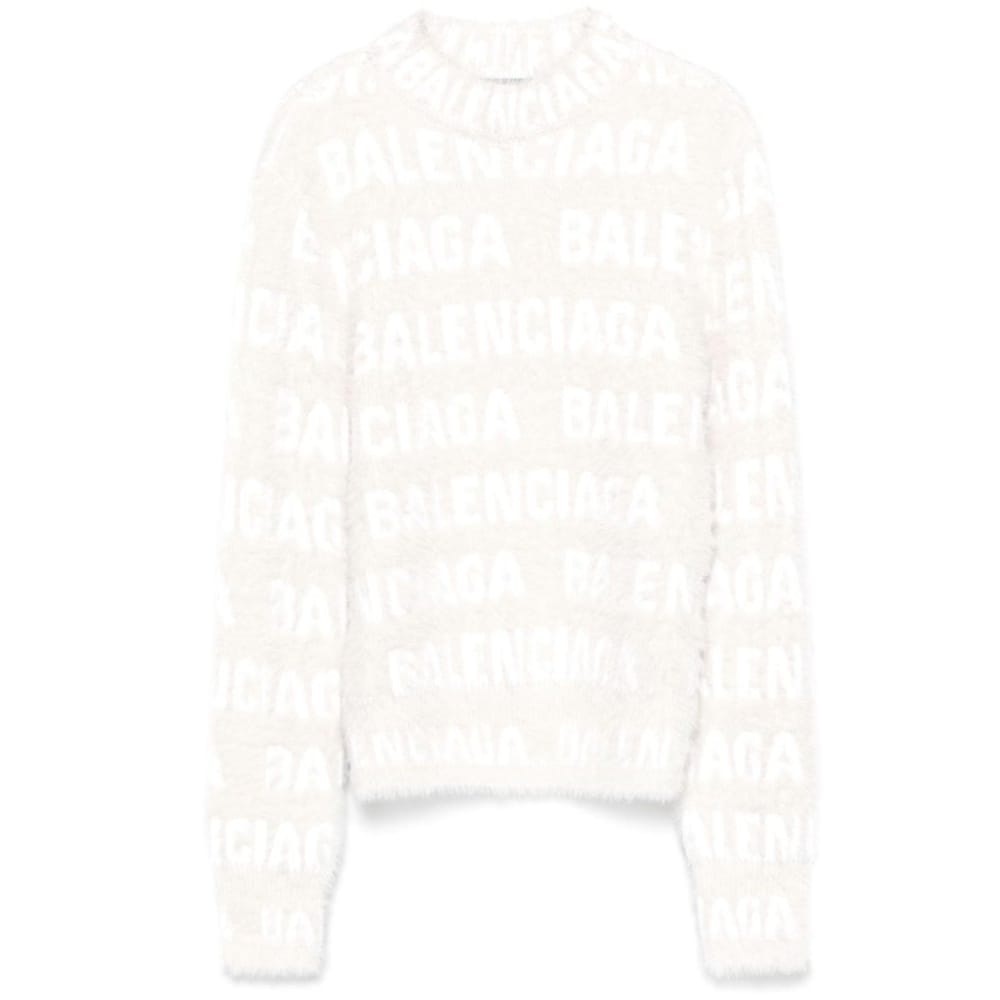Balenciaga - Pull 'Logo-Knit Fuzzy' pour Femmes
