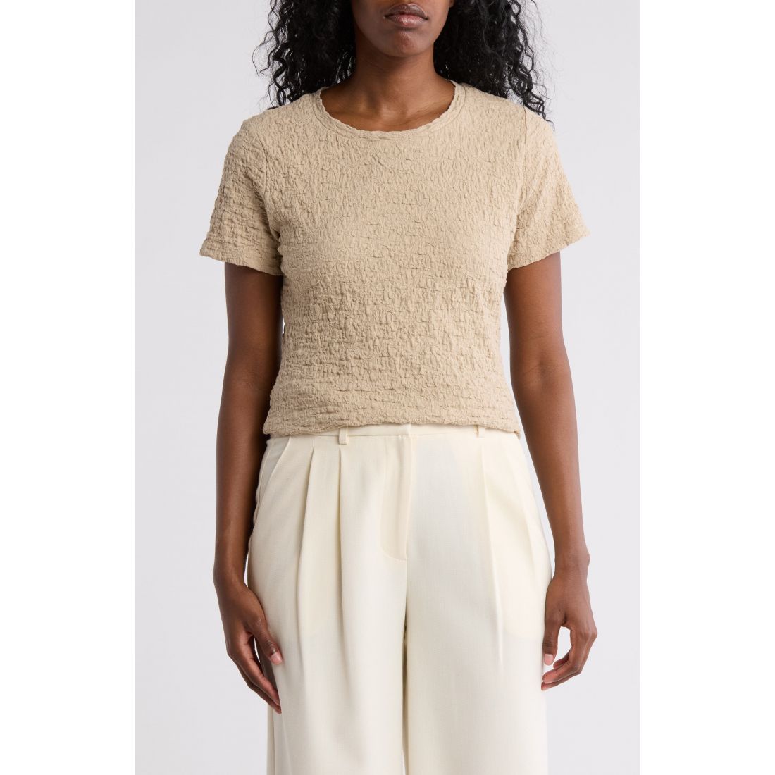 Donna karan - T-shirt 'Puckered Short Sleeve' pour Femmes