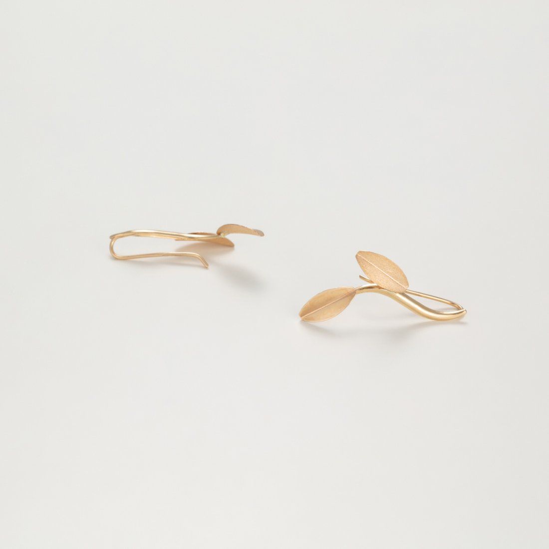 Oro di oro - "Boucles d'oreilles 'Feuilles Satinées' pour Femmes"