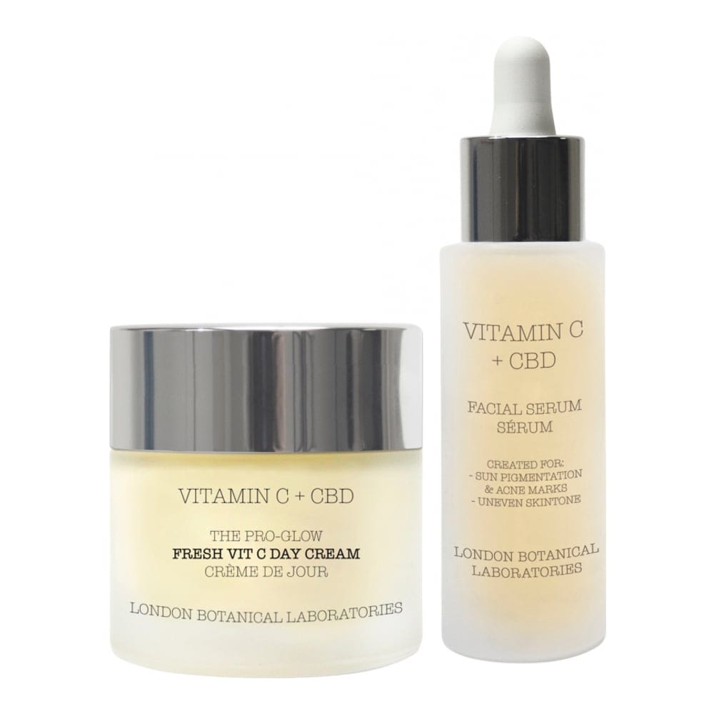 London botanical laboratories - Coffret de soins de la peau 'Brighter Skin CBD + Vitamin C' - 2 Pièces