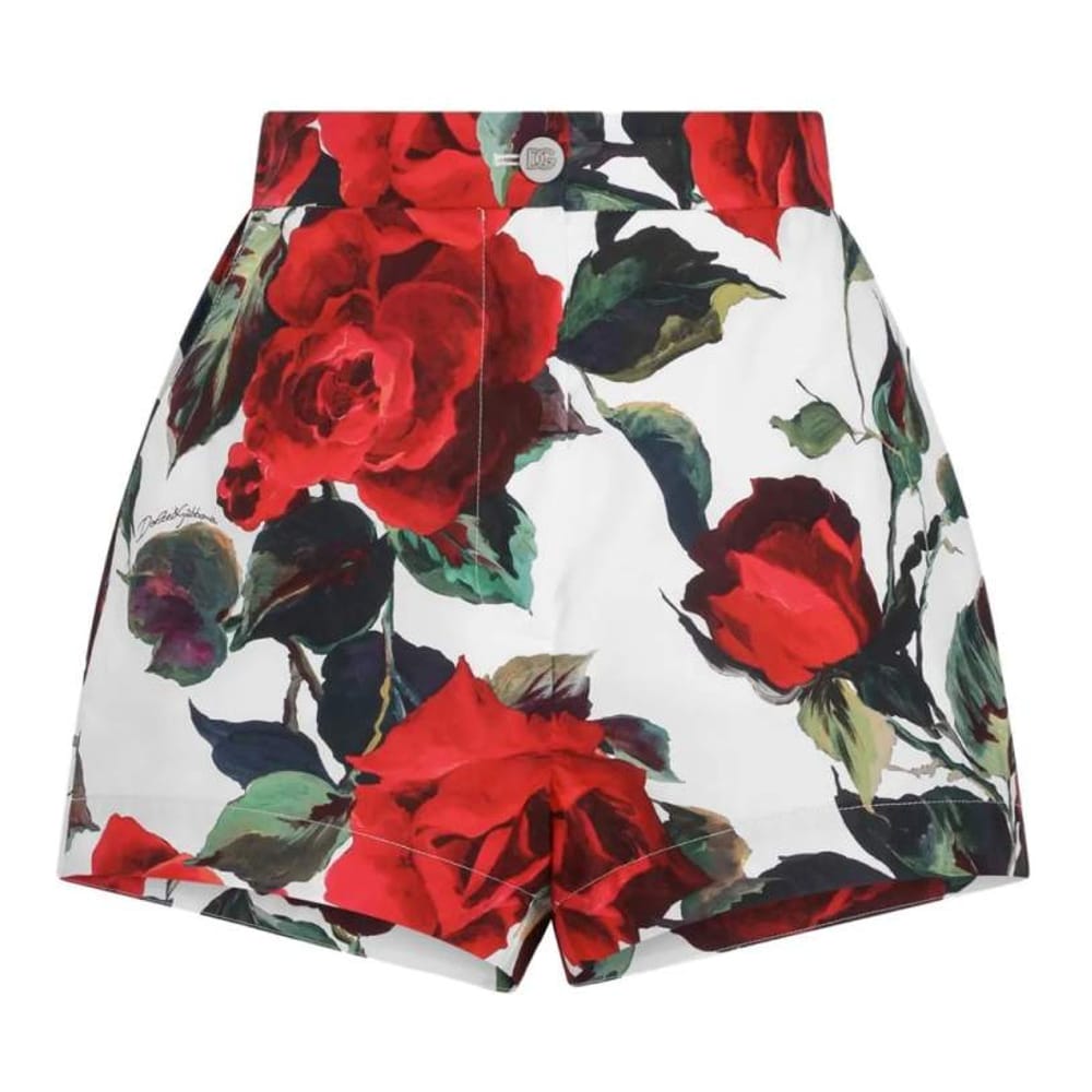 Dolce&gabbana - Short 'Rose-Print' pour Femmes