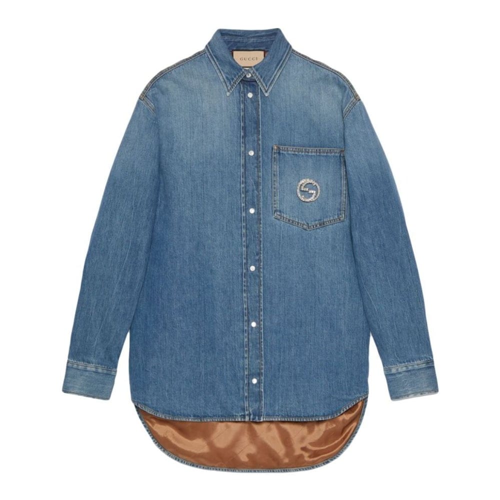 Gucci - Veste en jeans 'Interlocking G' pour Femmes