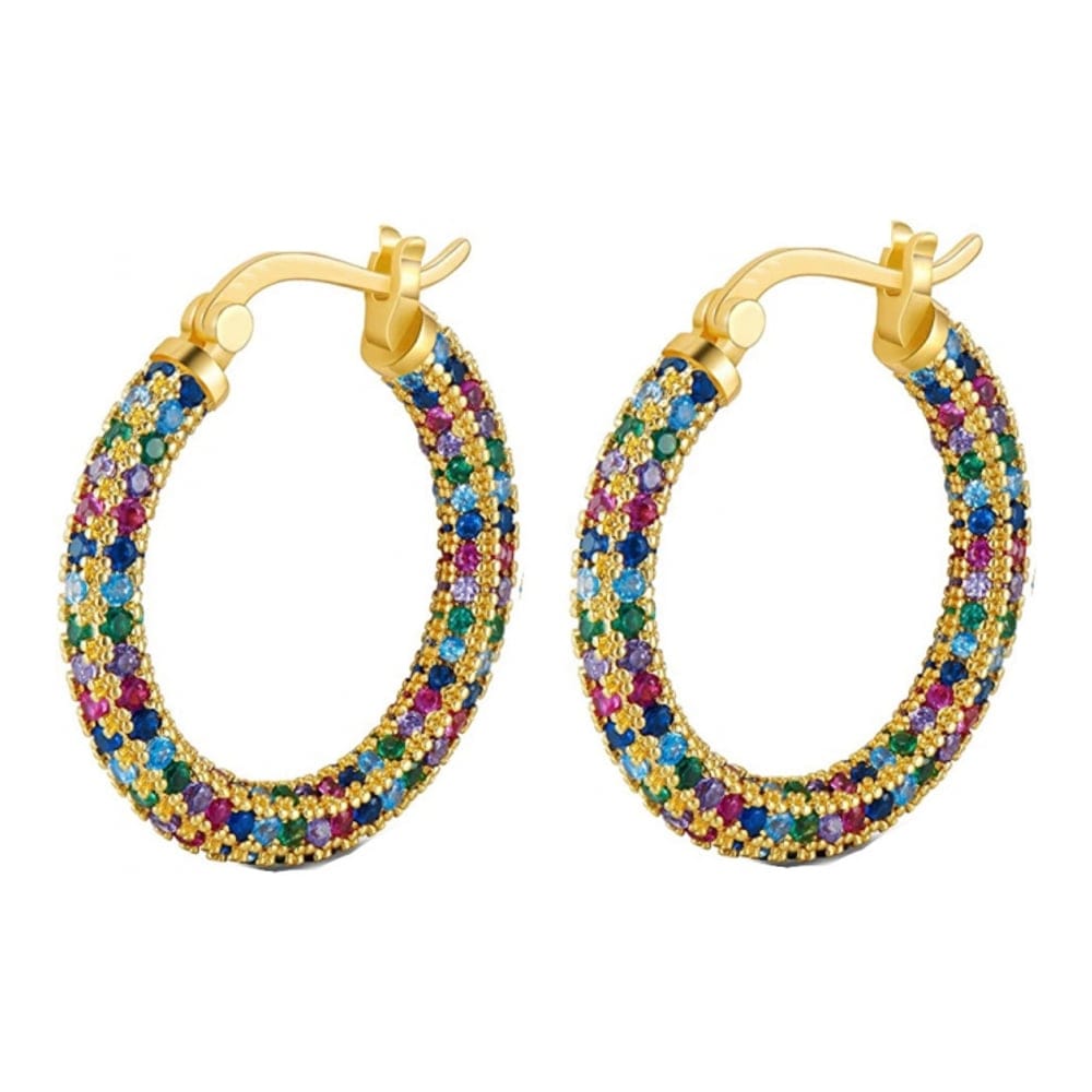 Liv Oliver - Boucles d'oreilles 'Pave Hoop' pour Femmes