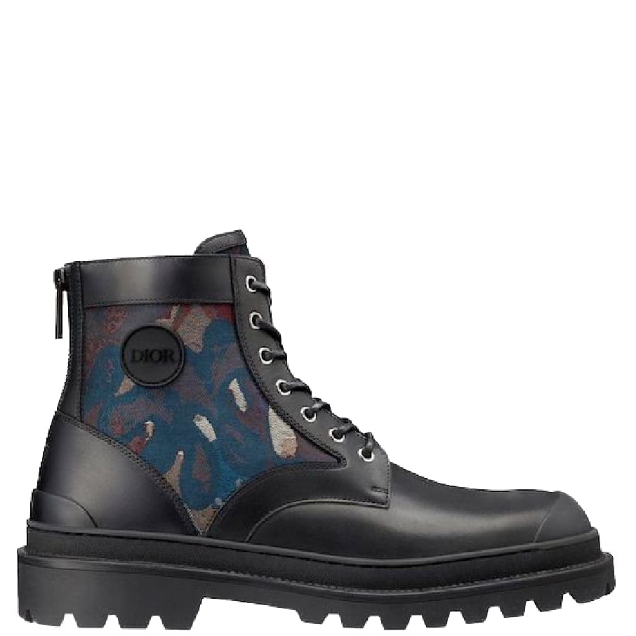 Dior homme - Bottines 'Giày Nam Dior X Peter Doig Explorer Lace Up' pour Hommes