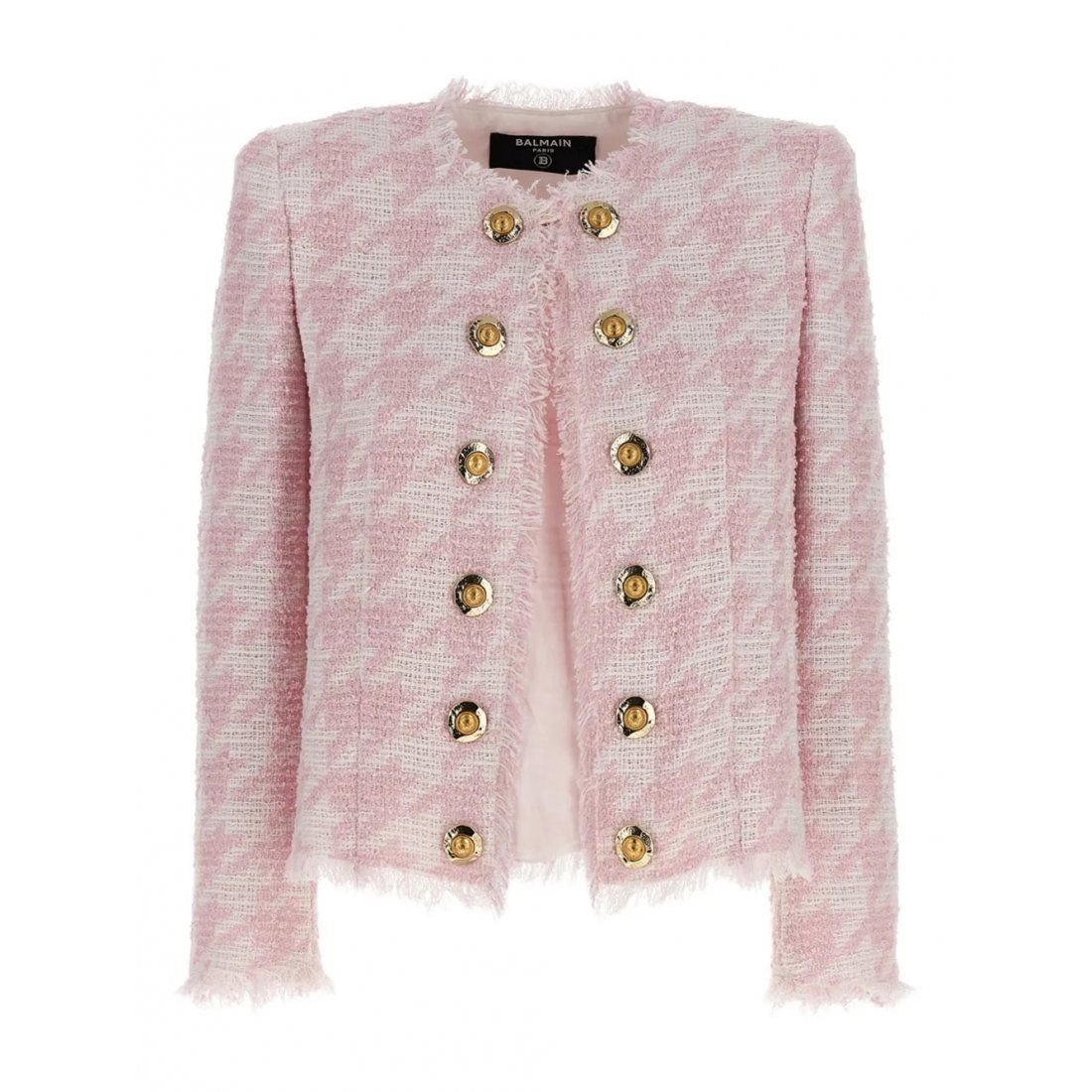 Balmain - Blazer 'Tweed Frayed-Edge' pour Femmes