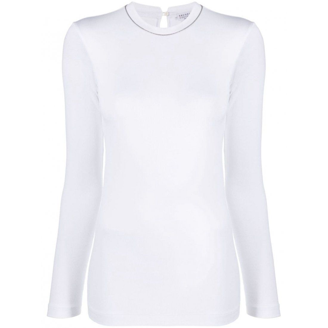 Brunello cucinelli - Top à manches longues 'Monili Bead Embellished' pour Femmes