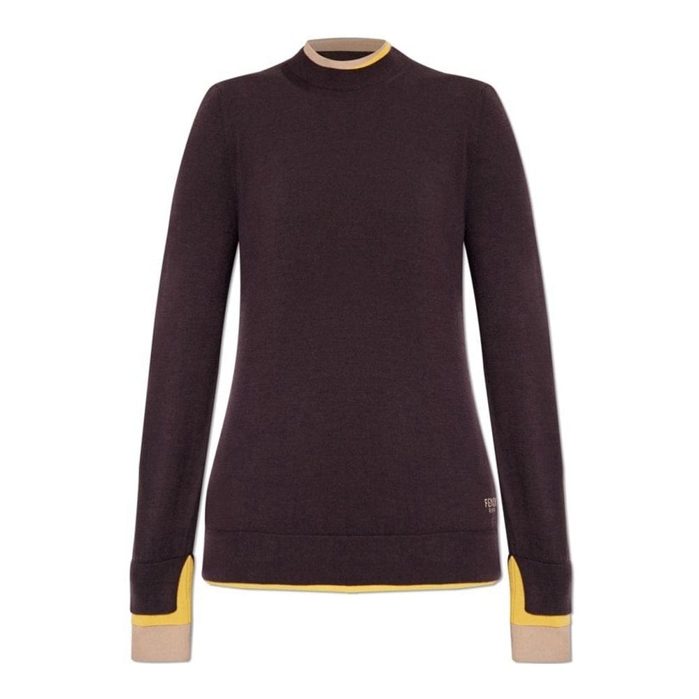 Fendi - Pull 'Logo Layered-Trim' pour Femmes