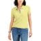 'Solid Short-Sleeve Polo Top' pour Femmes