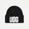 W's FUZZY UGG LOGO BEANIE