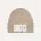 W's FUZZY UGG LOGO BEANIE