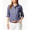 'Cotton Printed Roll-Tab Utility Shirt' pour Femmes
