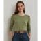'Faux-Leather-Trim Cotton-Blend Sweater' für Damen