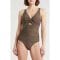 Maillot de bain 'Deep V-Neck Keyhole Twist One-Piece' pour Femmes