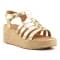 PLATFFORMS ESPADR. LEATHER FISHERMAN WEDGE SANDALS