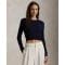 'Cable-Knit Cotton Cropped Sweater' für Damen