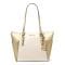'Charlotte Large Signature Logo and Metallic Top-Zip' Tote Handtasche für Damen