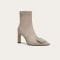 'Square Buckle Elastic Fleece' Stiefeletten  für Damen