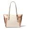 'Charlotte Large Signature Logo and Metallic Top-Zip' Tote Handtasche für Damen