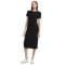 'Ribbed Bodycon' Midi Kleid für Damen
