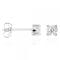 Boucles d'oreilles 'Single Diamond' pour Femmes